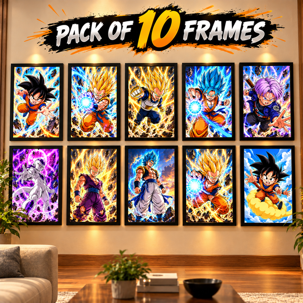 Dragon Ball Anime Frame Set – Pack of 10