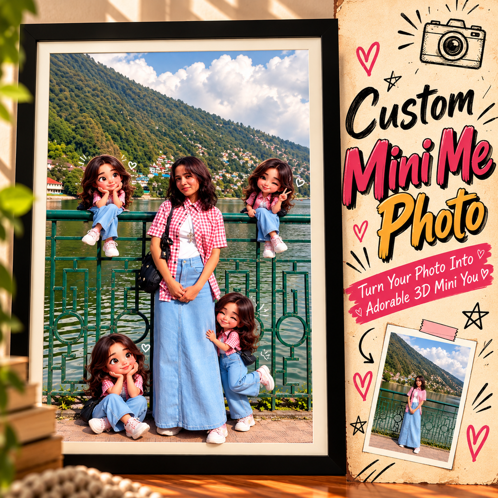 Custom Mini Me Photo – Personalized 3D Mini Character Portrait