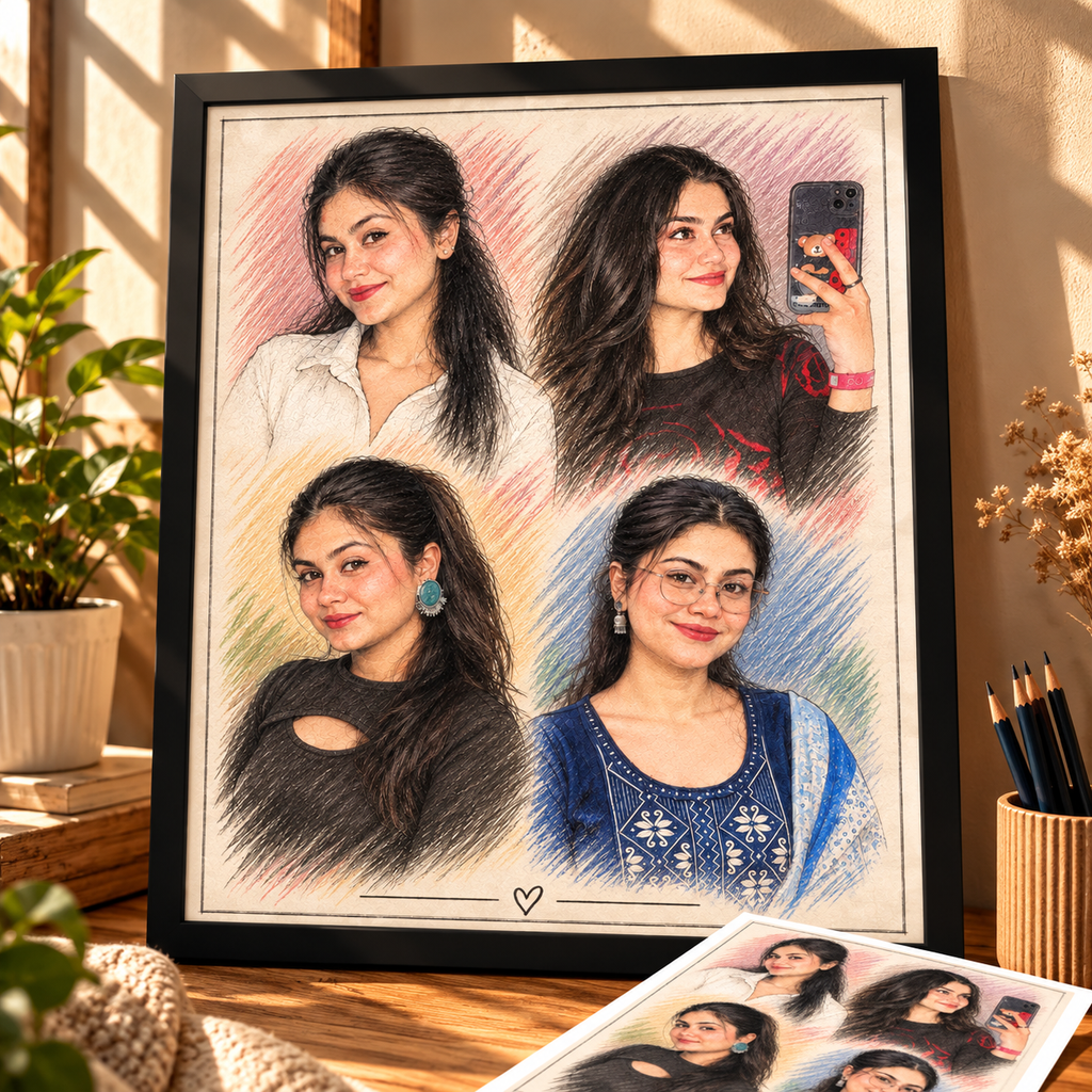 Personalized Color Pencil Sketch
