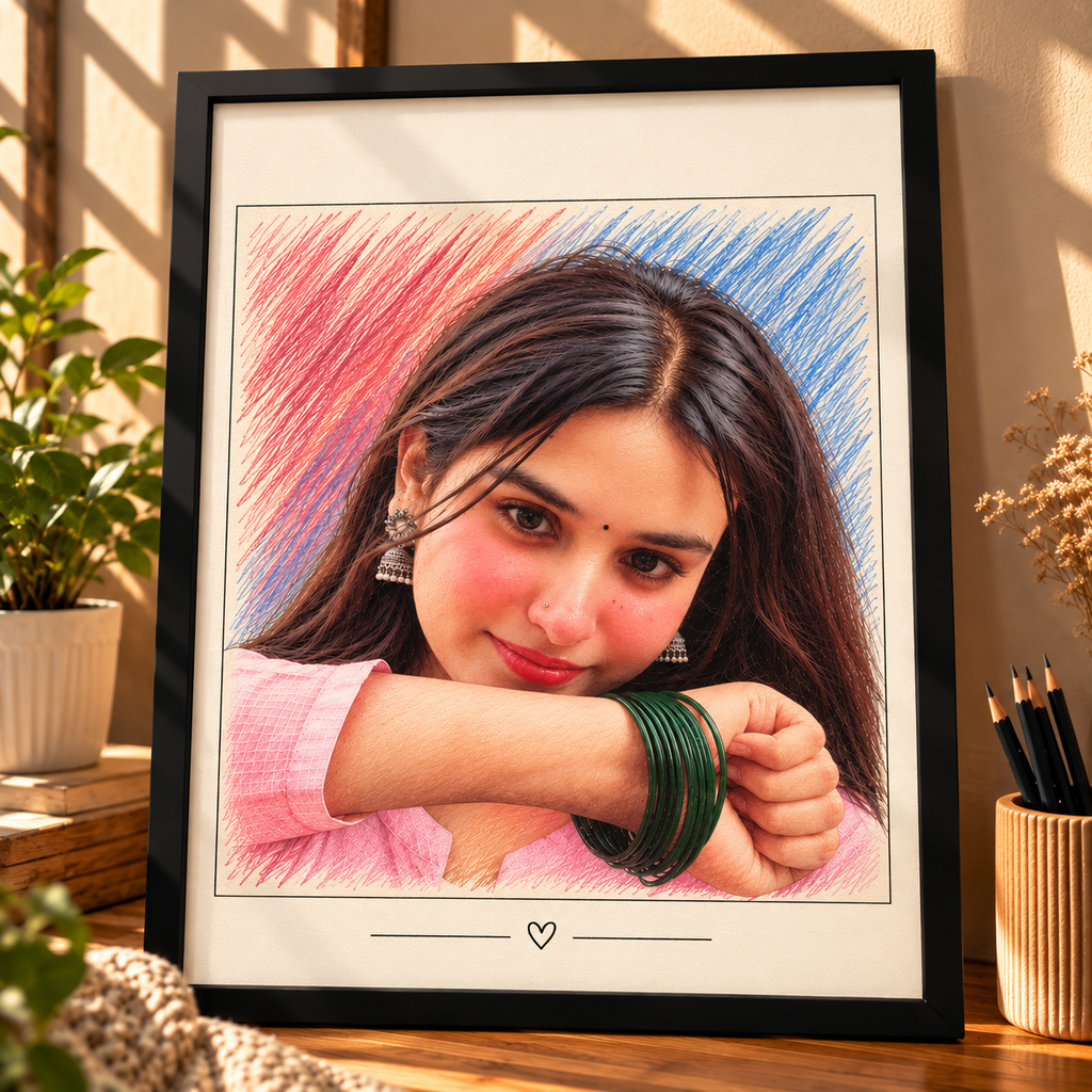 Personalized Color Pencil Sketch