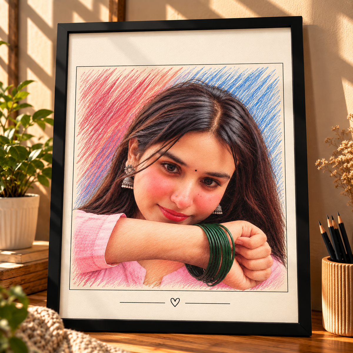 Personalized Color Pencil Sketch