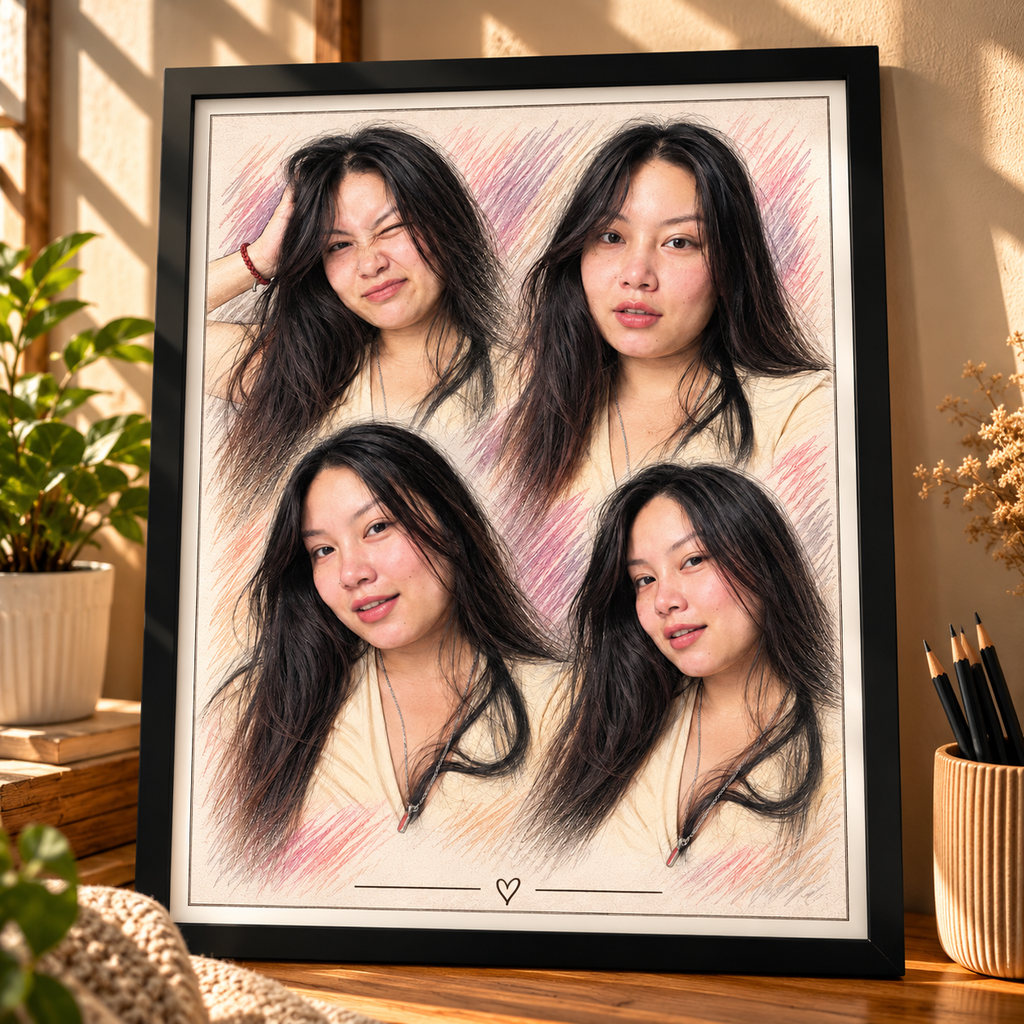 Personalized Color Pencil Sketch