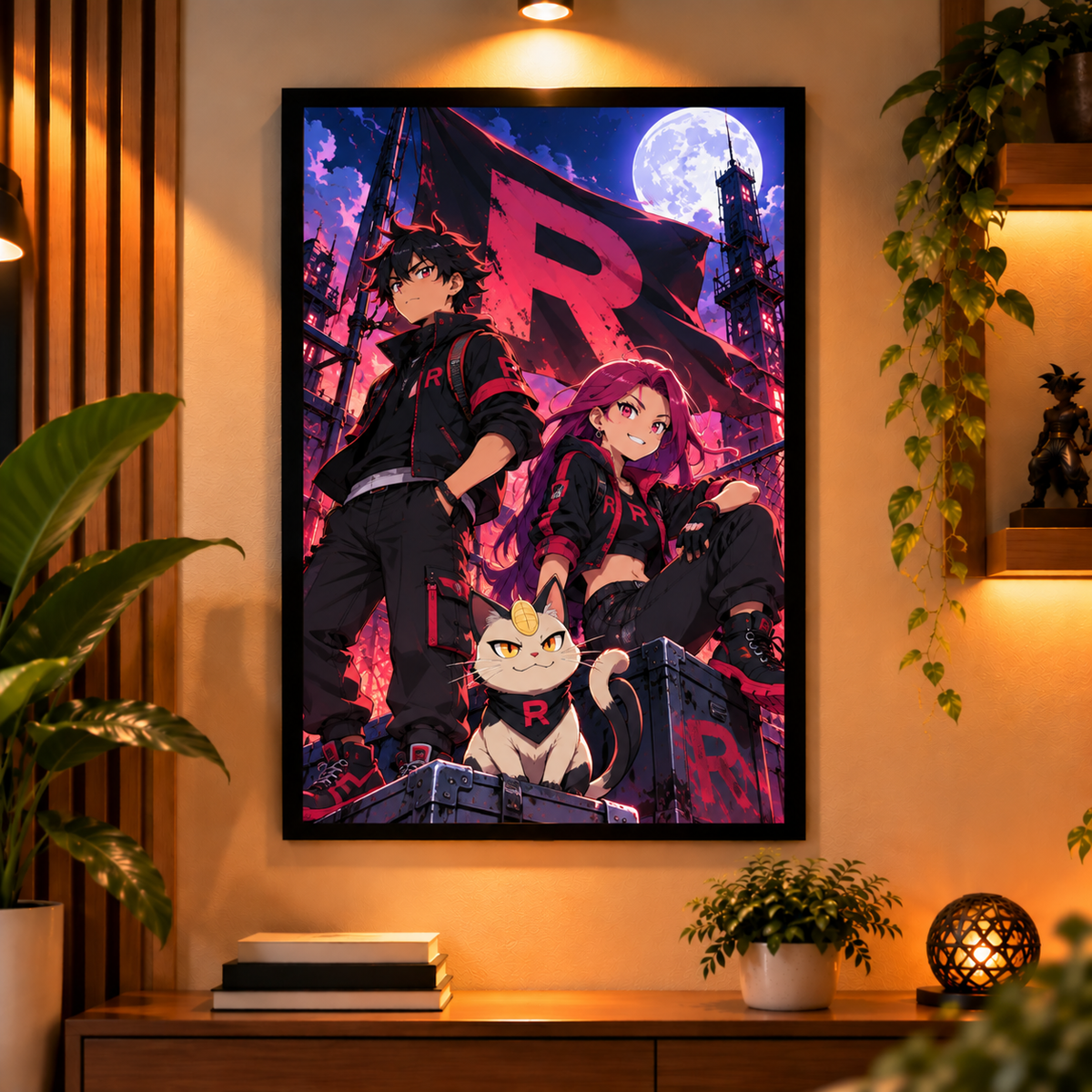 Pokémon Inspired Anime Art Frames – Pack of 4