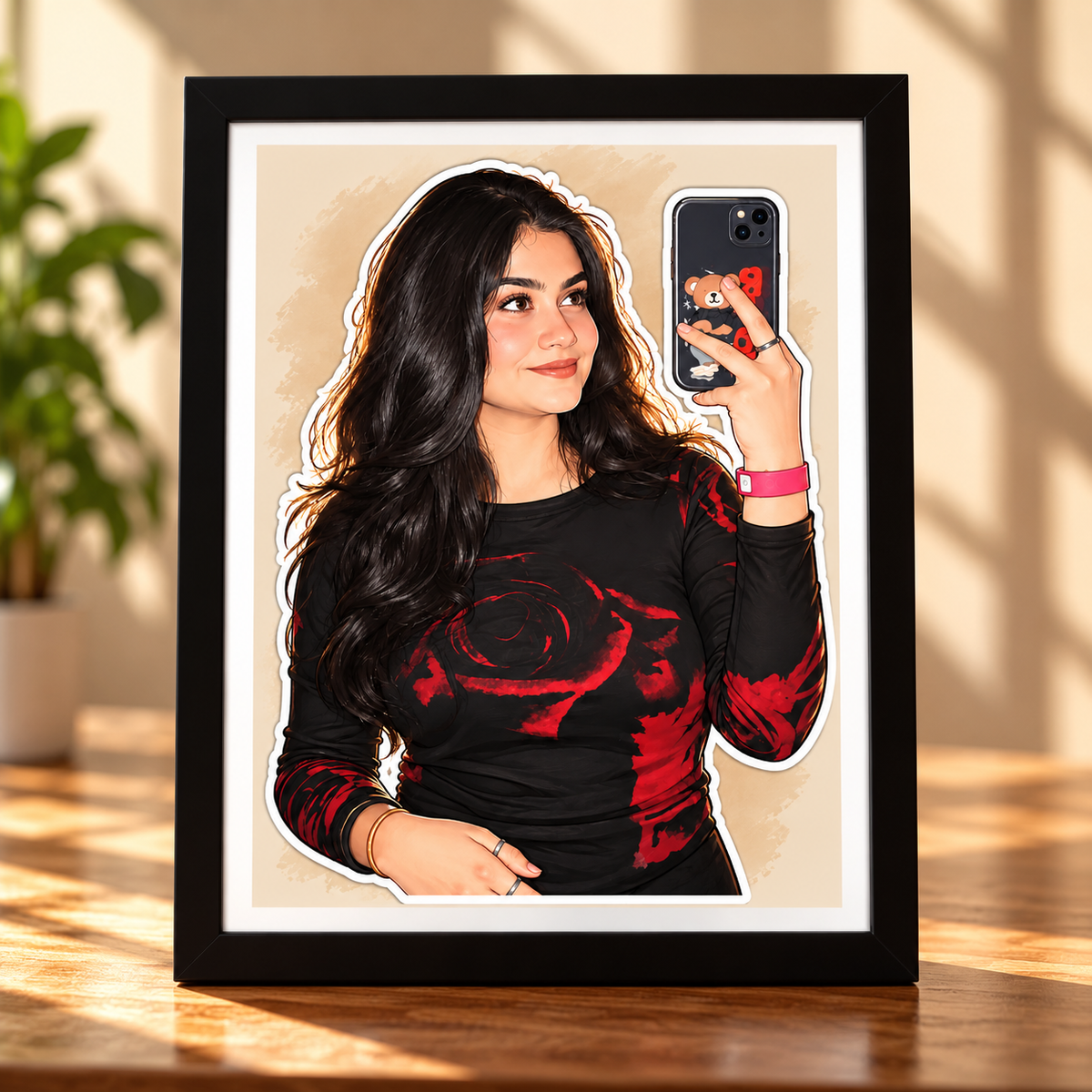 Cute Illustrated Chibi Sticker-Style Portrait – Personalized Photo