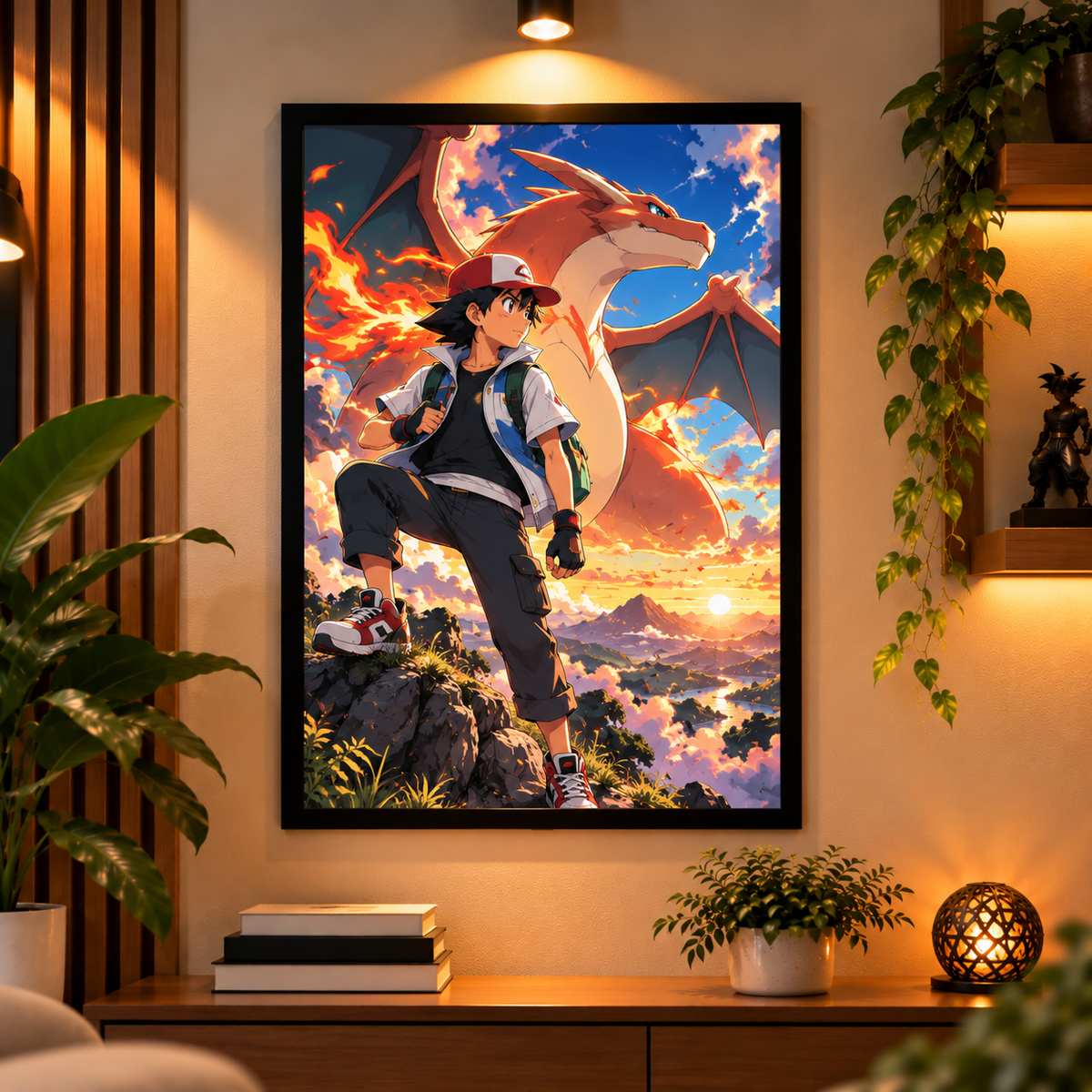 Pokémon Inspired Anime Art Frames – Pack of 4